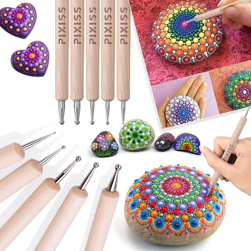 Vista 9 de Pegamento de tela lavable transparente de 2 onzas, sin pegamento para coser, parches, alfombras, ropa, lápiz capacitivo Pixiss Art Dotting Stylus