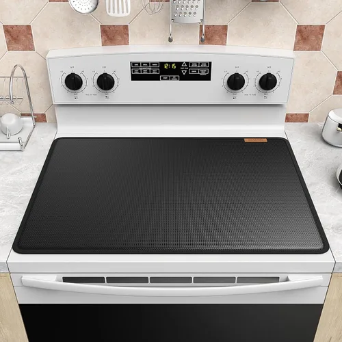Vista 9 de Cubierta de estufa ignífuga para estufa eléctrica, protector superior de vidrio de 28.5" Material seguro de 3 capas, ignífugo, impermeable