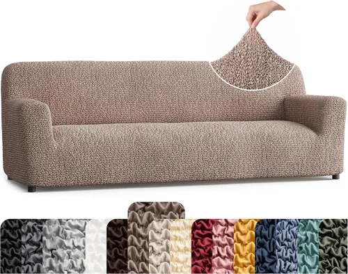 Vista 20 de PAULATO BY GA.I.CO. Funda para Silla - Funda para Sillón - Funda para Sillón - Funda de Tela Suave - Protector de Muebles Elegante de Ajuste Ceniza