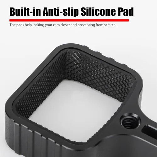 Vista 6 de Pocket3 Adaptador de aluminio para DJI Osmo Pocket 3 Accesorios de expansión de cámara 1/4 '' hilo conectar trípode correa de cabeza abrazadera