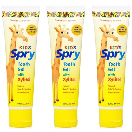 Vista 9 de Spry Pasta dental natural de xilitol para bebé, niño pequeño y niños de 3 meses en adelante - Gel dental sin flúor, sabroso, apoya el desarrollo