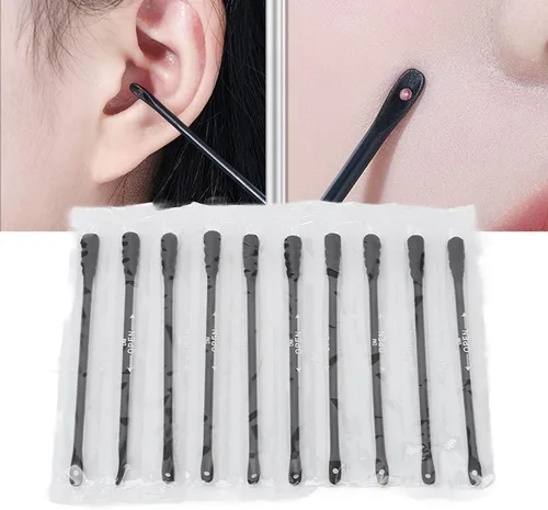 Vista 8 de Extractor de espinillas, extractor de espinillas, herramientas para quitar puntos negros, hisopos de algodón desechables de doble punta para apretar
