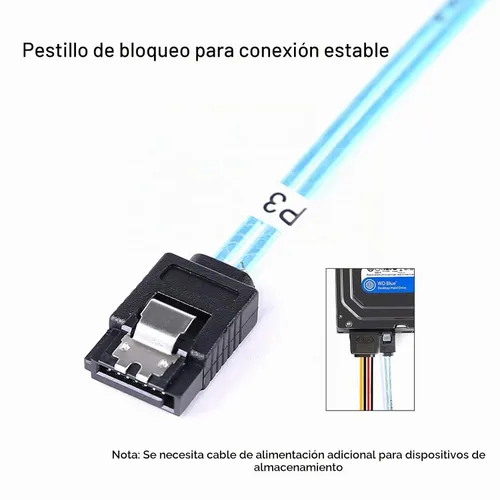 Vista 4 de ADCAUDX Cable SATA-III: 0.5M, 4 unids/set delgado SATA HDD SSD cable