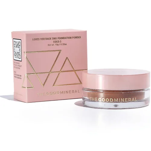 Vista 13 de The Good Mineral Loves-You-Back Base de maquillaje mineral en polvo 3 en 1 (CARAMEL 3) Diseñada para pieles sensibles y propensas al acné para una