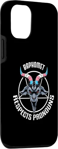 Vista 3 de Funda gótica para iPhone 14 Baphomet Devil