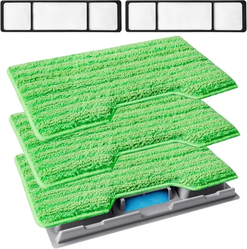 Vista 10 de KEEPOW Almohadillas para fregona reutilizables, almohadillas de repuesto compatibles con Shark Vac Mop VM252 VM200 VC205 VM250 / QM250 VM190