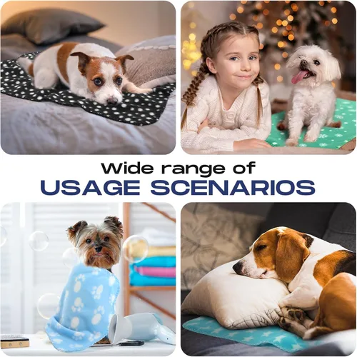 Vista 7 de Chumia 28 Piezas Manta para Cachorros al Por Mayor Manta Pequeña de Forro Polar para Mascotas para Cachorros Perros Gatitos Gatos Mascotas Suave