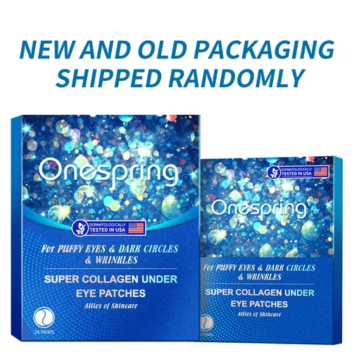Vista 6 de Onespring Almohadillas de gel para ojos (24 pares) – Parches debajo de los ojos para ojos hinchados, arrugas, ojeras, geles de colágeno natural