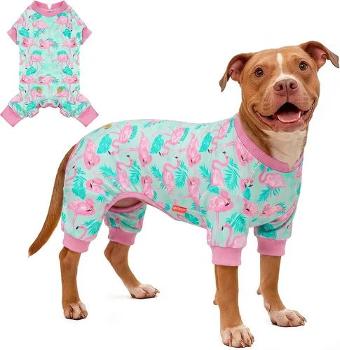 Vista 25 de KYEESE - Pijama de terciopelo para perros, con patrón de patos amarillos, ropa elástica y suave para cachorros y perros pequeños, mameluco cómodo