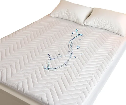 Vista 12 de Kingnex Protector de colchón acolchado impermeable para litera de RV de 30 x 75 para cama individual estrecha, estilo de sábana ajustada
