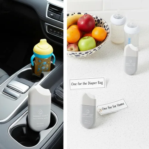 Vista 5 de POCKET CARE Desinfectante hidratante de manos sin alcohol, spray perfumado de goma de mascar 100% natural, limpiador de manos suave diario