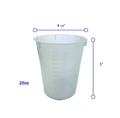 Vista 2 de Maryland Plastics L-1270 - Vaso desechable de polipropileno, graduado, 25
