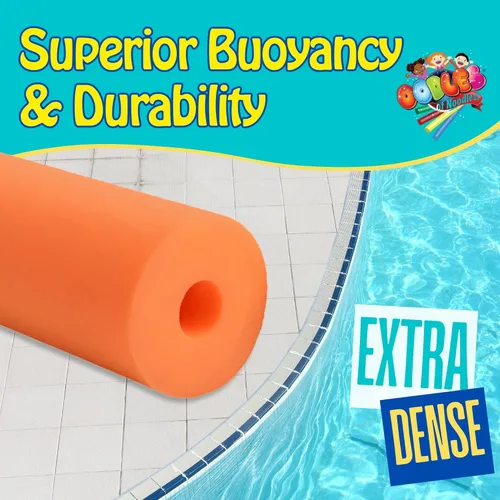 Vista 2 de Oodles of Noodles Fideos de espuma de arcoíris de lujo para piscina - Paquete de 12 - Aproximadamente 122 cm x 6.4 cm Tubos de espuma multiusos