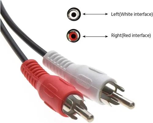 Vista 3 de Cable de audio RCA macho a macho de 12 pies (2 conectores blanco/2 rojos), CNE467004