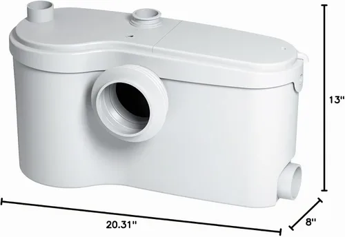 Vista 3 de SFA SANIFLO Sanibest Pro - Bomba de molinillo - Solución versátil para baño y lavandería - Manejo de residuos inigualable - Diseño resistente