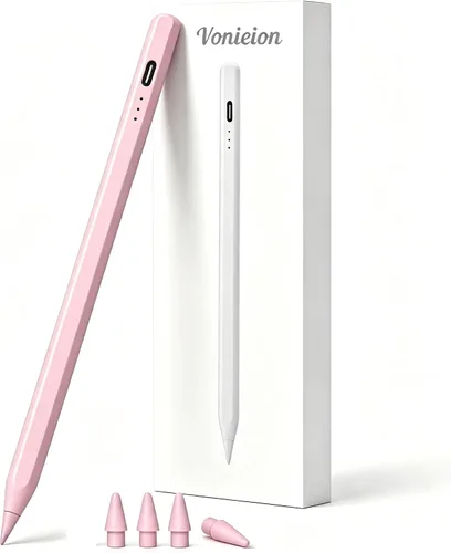 Vista 9 de Lápiz óptico para iPad 2018-2026 con estuche para lápices, carga rápida Rosa