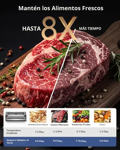Vista 3 de AAOBOSI Sellador al vacío de 95 kPa para carnes, líquidos, Sous Vide