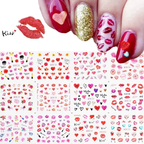 Vista 9 de Calcomanías de arte de uñas de flores, calcomanías de uñas de transferencia de agua, suministros de arte de uñas, lirio de verano, orquídea