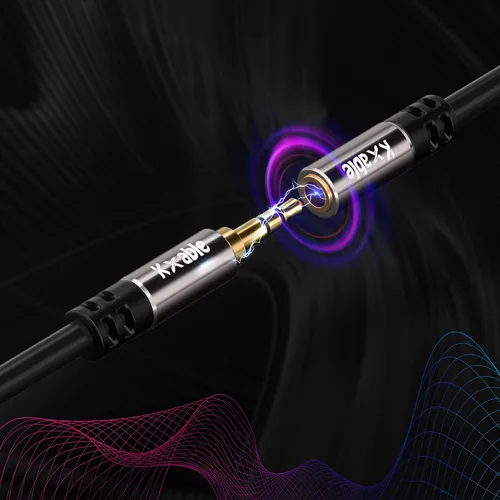 Vista 3 de Cable de extensión de 3.5 mm 1.2 m (paquete de 2), cable de audio auxiliar estéreo de macho a hembra, cable de extensión de auriculares, sonido