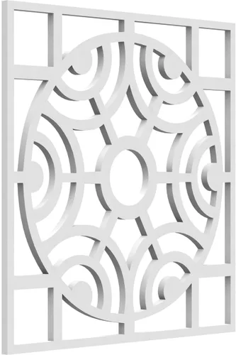 Vista 23 de Walton Paneles de pared decorativos de madera con calado, pequeños, 11 3/8 pulgadas de ancho x 11 3/8 pulgadas de alto x 1/4 pulgadas de alto, nogal