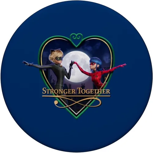 Vista 3 de Miraculous Ladybug and Cat Noir The Movie Heart Together PopSockets PopGrip intercambiables