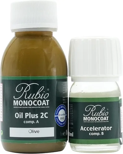 Vista 150 de Rubio Monocoat Tinte y acabado para madera de 650 pies cuadrados - Niebla 5% Oil Plus 2C Aceite de linaza ecológico de secado rápido