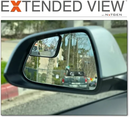 Vista 3 de Espejos de Punto Ciego - Compatible con Tesla Model 3 - Vista Extendida - Contorno Personalizado - Convexo - Negro - Juego de 2 Piezas