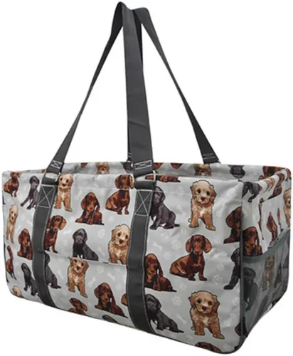 Vista 492 de NGIL Bolsa de comestibles reutilizable extra grande plegable de gran tamaño para comestibles, almacenamiento, picnic, playa, Estampado