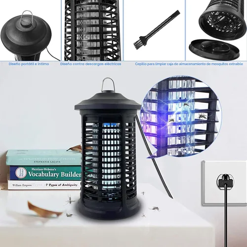 Vista 5 de Exterminador Eléctrico de Insectos Interior/Exterior, 4200V Alta Potencia Exterminador de Mosquitos, Matamoscas Exterminador de Insectos Impermeable
