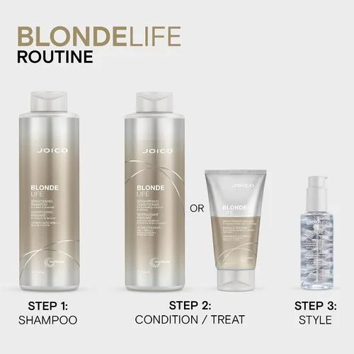 Vista 6 de Joico Blonde Life Brightening Conditioner For Blonde Hair Illuminate Hydration & Softness Add Softness & Smoothness Sulfate Free With