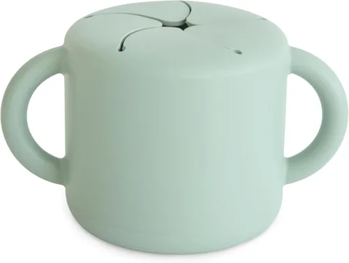 Vista 22 de mushie - Taza para merienda de silicona Contenedor de alimentos a prueba de derrames para niños pequeños y bebés (Abejas)
