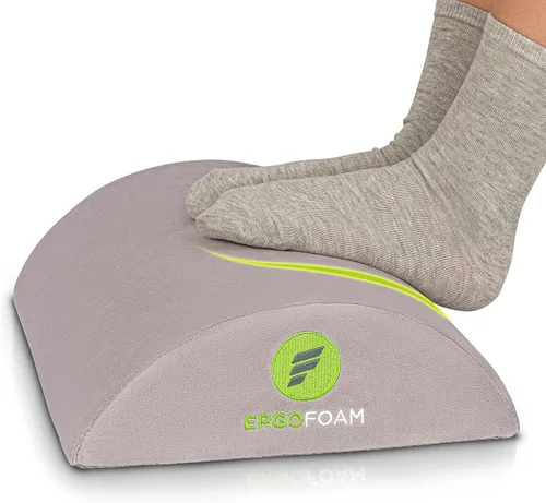 Vista 10 de ErgoFoam Reposapiés para debajo del escritorio en el trabajo - Reposapiés premium debajo del escritorio - Reposapiés de escritorio para dolor