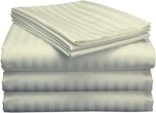 Vista 8 de Juego de sábanas de algodón de 15 pulgadas de profundidad con 2 fundas de almohada de 800 hilos para cama individual de 4 piezas