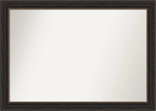 Vista 292 de Amanti Art Espejo de pared personalizado no biselado (25 x 25 pulgadas), marco de bronce acentuado, varios tamaños personalizados, espejo de baño