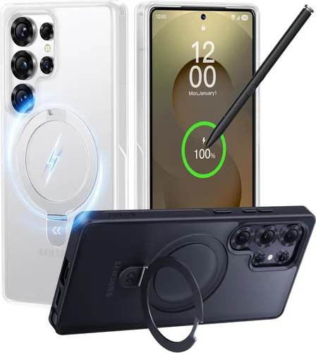 Vista 10 de CASEKOO World's First - Soporte de anillo magnético 3 en 1 para Samsung Galaxy S25 Ultra, diseño patentado, protección militar contra caídas de 16