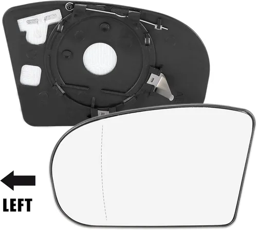 Vista 2 de X AUTOHAUX Espejo retrovisor de coche de repuesto con placa de respaldo calentada lado izquierdo del conductor para Mercedes-Benz E500 E320 E55 AMG