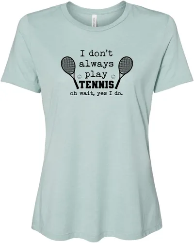 Vista 12 de Cute Women's Screen Printed Crew Neck Tee, Shirts With Sayings, Dusty Blue or Olive