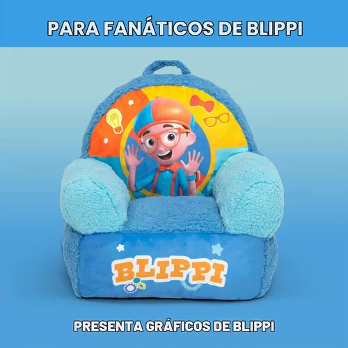 Vista 4 de Delta Children - Silla Blippi Cozee Buddy para niños, color azul