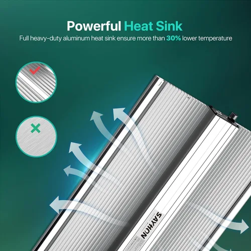 Vista 5 de Luz de Crecimiento LED SH1200 Mejorada 2025, Luces de Crecimiento LED de Espectro Completo Regulables con UV e IR para Plantas
