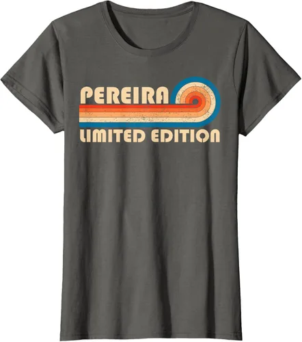 Vista 9 de PEREIRA - Camiseta vintage con apellido retro de los años 80 y 90, Negro