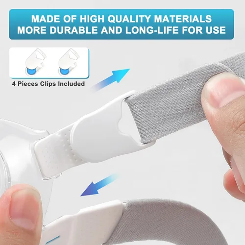 Vista 4 de Paquete de 2 cascos para Resmed AirFit F20 con clips magnéticos, correas de repuesto compatibles con la máscara Resmed Aritouch F20, correas