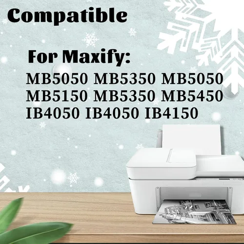 Vista 2 de Cartucho de tinta Canon PGI2500XL de alto rendimiento compatible para MAXIFY IB4050 MB5050 MB5350 IB4050 IB4150 MB5050 MB5150 MB5350 MB5450