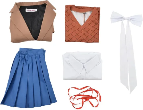 Vista 7 de miccostumes Uniforme escolar de anime para mujer, disfraz de cosplay