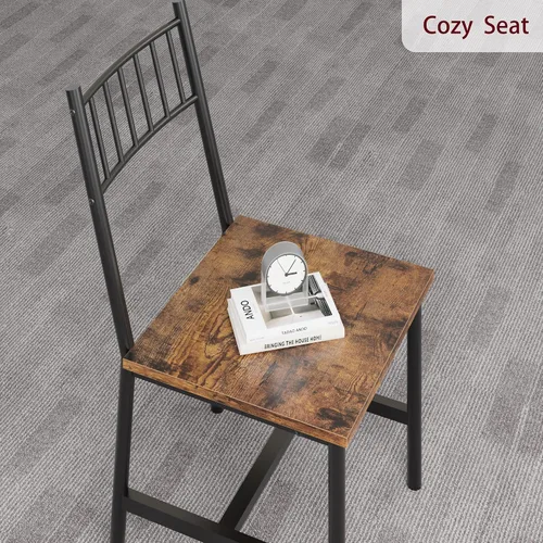 Vista 6 de IDEALHOUSE Juego de mesa de comedor para 4, mesa de cocina y 2 sillas con banco de almacenamiento, juego de mesa de cocina rectangular de 47.2