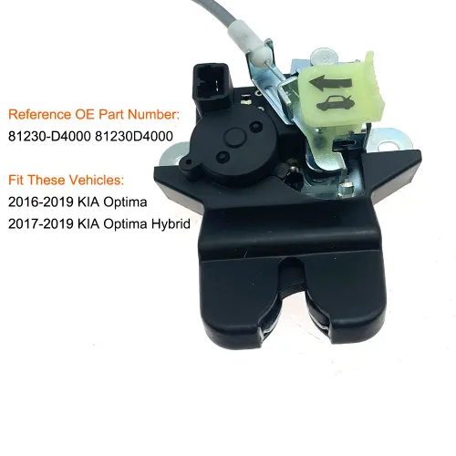 Vista 2 de Actuador de pestillo de maletero con bloqueo de puerta trasera para KIA Optima Hybrid 2016-2019 Reemplazar 81230-D4000 81230D4000