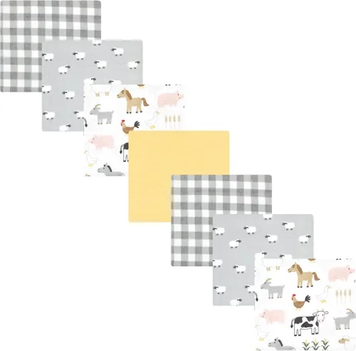 Vista 116 de Hudson Baby Unisex Baby Cotton Flannel Receiving Blankets Bundle, Neutral Woodland Pals, One Size (Pack of 2)