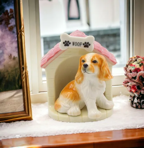 Vista 2 de Cosmos Gifts 20783 - Juego de cocker spaniel de porcelana fina con salero y pimentero, 3-1/2 pulgadas de alto