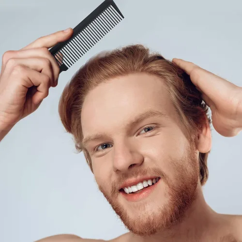 Vista 5 de Patelai Peine de corte de pelo de 10 piezas para peluquería de dientes finos para peluquería para peluquería en el hogar, peluquería (negro)