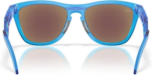 Vista 4 de Oakley Montura de gafas de sol para hombre, lentes de zafiro Prizm Azul ácido mate