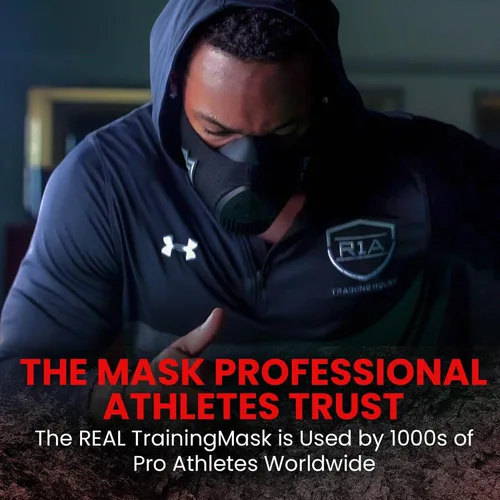 Vista 5 de TRAININGMASK 3.0 Performance Breathing Trainer - Altitude Training Mask for Stamina, Clinically Proven & Patented